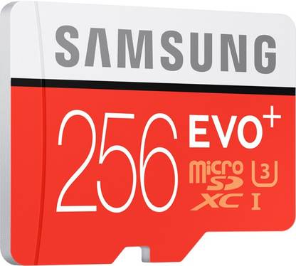 samsung evo plus 256 gb microsdxc class 10 90 mb s memory card