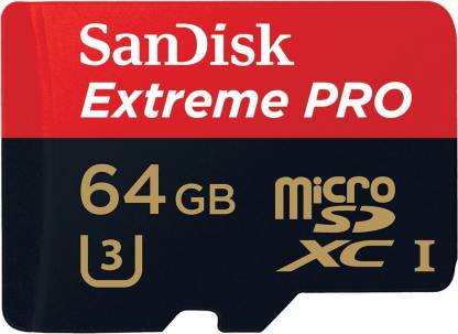 Implement Alleviate murderer SanDisk Extreme Pro 64 GB MicroSDXC UHS Class 3 95 MB/s Memory Card -  SanDisk : Flipkart.com