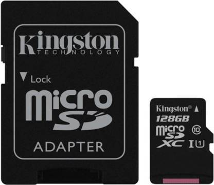 KINGSTON UHS-1 128 GB MicroSDXC Class 10 80 MB/s  Memory Card