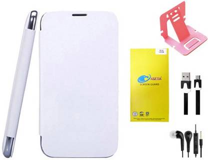 casesia flip case for nokia lumia 625 screen guard data cable earphone handsfree headset accessory combo