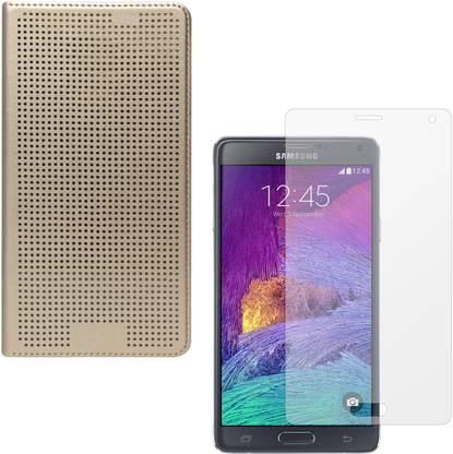 Dmg Premium Dot View Flip Cover For Samsung Galaxy Note 4 N910 And Tempered Glass Screen Accessory Combo Price In India Buy Dmg Premium Dot View Flip Cover For Samsung Galaxy