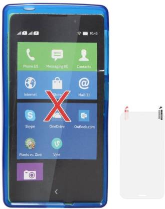 DMG Flexible Soft Matte TPU Back Case for Nokia X, Matte Screen Guard Accessory Combo