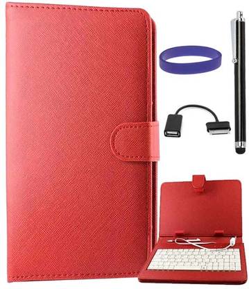 dmg keyboard leather book cover stand with usb otg for samsung galaxy tab 2 p3100 3110 accessory combo