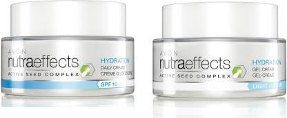 AVON Nutraeffects Hydration Daily Cream SPF 15 (50g) + Gel Light Cream (50g)