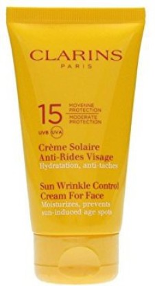 clarins sun wrinkle control cream for face spf 15