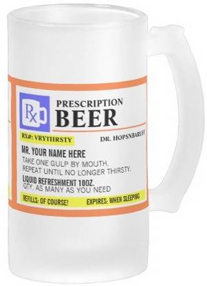 Boxmywish Funny Prescription Frosted Beer Glass Coffee Mug ...