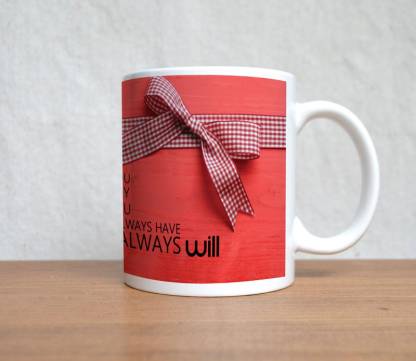 StyBuzz I will love you I always have red valentine Porcelain Coffee Mug