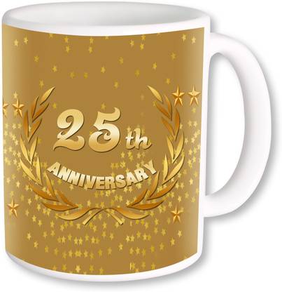 A Plus 25th Anniversary Gifts 25 Ceramic Coffee Mug Price In India Buy A Plus 25th Anniversary Gifts 25 Ceramic Coffee Mug Online At Flipkart Com