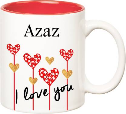 HUPPME I Love You Azaz Inner Red (350 ml) Ceramic Coffee Mug Price in India  - Buy HUPPME I Love You Azaz Inner Red (350 ml) Ceramic Coffee Mug online  at 