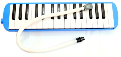 Blue Melodica 32 Key Piano Musical Instrument for Music Lovers Beginners Gift with Carrying Bag Piano Sticker and Cleaning Cloth 