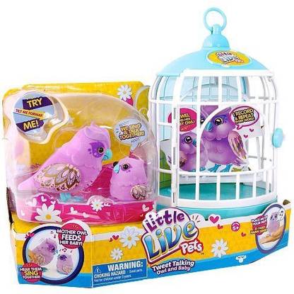 Little Live Pets S2 Tweet Talking Owl And Baby Graceling Family S2 Tweet Talking Owl And Baby Graceling Family Buy Owl And Baby Bird Toys In India Shop For Little