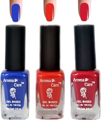 AROMA CARE Pink+Red Matte Nail Polish Combo 6-8-582 Multicolor,