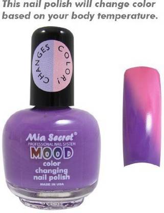Mia Secret Mood Color Changing Purple To Pink Lacquer - Price in India, Buy Mia Secret Mood Color Changing Purple To Pink Lacquer Online In India, Reviews, Ratings & Features Mia Secret Mood Color Changing Purple To Pink Lacquer - Price in India, Buy Mia Secret Mood Color Changing Purple To Pink Lacquer Online In India, Reviews, Ratings & Features