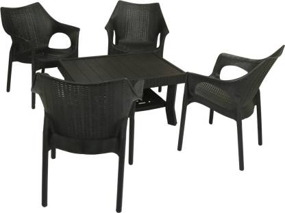 Mavi Black Plastic Table Chair Set Price In India Buy Mavi Black Plastic Table Chair Set Online At Flipkart Com
