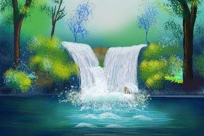 Art Factory Feng Shui Vastu Waterfall Canvas 16 inch x 24 inch Painting  Price in India - Buy Art Factory Feng Shui Vastu Waterfall Canvas 16 inch x  24 inch Painting online at 