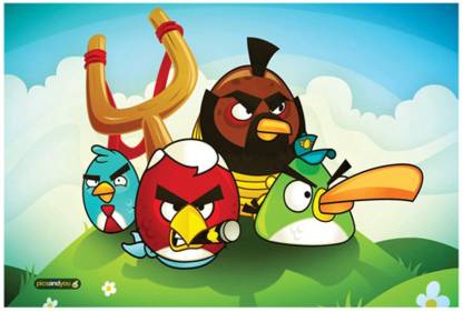 Pics And You Angry Birds Cartoon Themed 3 Digital Reprint 12 inch x 18 inch  Painting Price in India - Buy Pics And You Angry Birds Cartoon Themed 3  Digital Reprint 12