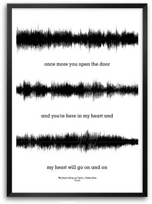 My Heart Will Go On Titanic Movies Songs Lyrics Quotes Framed Poster Paper Print Lab No 4 Posters Quotes Motivation Posters In India Buy Art Film Design Movie Music