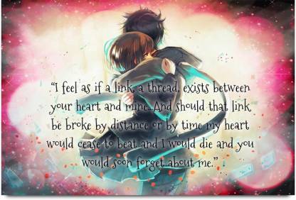 Anime Love and Love Quote Paper Print - Animation & Cartoons posters in  India - Buy art, film, design, movie, music, nature and educational  paintings/wallpapers at 
