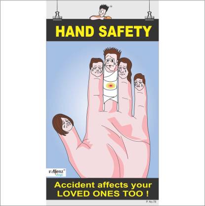 Hand Safety Poster-Hand Safety Paper Print - Abstract, Quotes ...