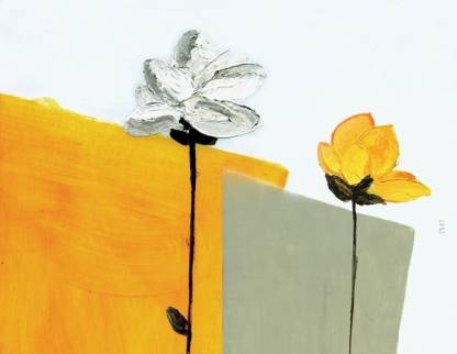 Canvas painting without frame - Abstract Flowers Canvas Art