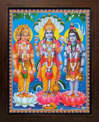Lord Brahma Vishnu and Mahesh Poster Paper Print - Art & Paintings,  Religious, Decorative posters in India - Buy art, film, design, movie,  music, nature and educational paintings/wallpapers at 