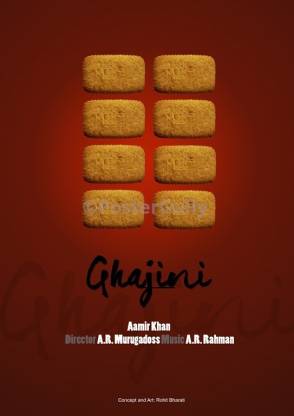 Ghajini | Minimal Bollywood Art Photographic Paper - Cuisine posters in  India - Buy art, film, design, movie, music, nature and educational  paintings/wallpapers at 