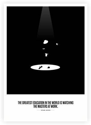 Michael Jackson American Singer Minimalist Quotes Typography Poster