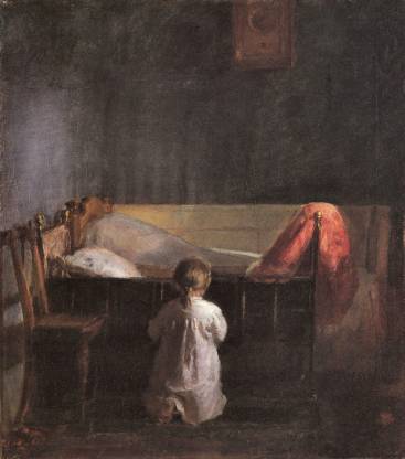 Evening Prayer by Anna Ancher Canvas Art