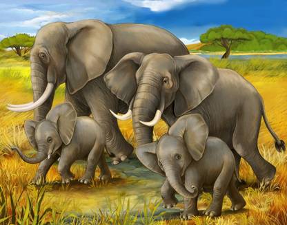 Animal Painting Canvas Art - Animals posters in India - Buy art, film, design, movie, music, nature and educational paintings/wallpapers at Animal Painting Canvas Art - Animals posters in India - Buy art, film, design, movie, music, nature and educational paintings/wallpapers at