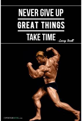 PosterHook Never Give Up Gym - Poster Fine Art Print - Sports posters in India - Buy art, film, design, movie, music, nature and educational paintings/wallpapers at PosterHook Never Give Up Gym - Poster Fine Art Print - Sports posters in India - Buy art, film, design, movie, music, nature and educational paintings/wallpapers at
