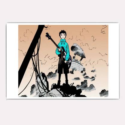 Hawtskin Flcl Anime Hoodie Guy With Guitar 18X12 Inch Ready To Stick Poster  Photographic Paper - Animation & Cartoons posters in India - Buy art, film,  design, movie, music, nature and educational