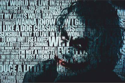 Batman The Joker Quotes Paper Print Movies Posters In India Buy Art Film Design Movie Music Nature And Educational Paintings Wallpapers At Flipkart Com