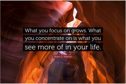 What You Focus On Grows Motivational Quote Poster Paper Print Quotes Motivation Posters In India Buy Art Film Design Movie Music Nature And Educational Paintings Wallpapers At Flipkart Com