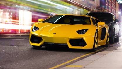 EurekaDesigns Yellow Lamborghini Aventador front view Poster Fine Art Print  - Vehicles posters in India - Buy art, film, design, movie, music, nature  and educational paintings/wallpapers at 