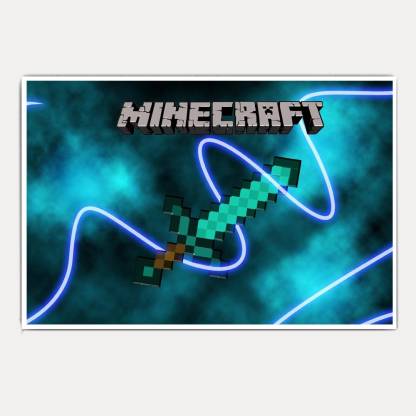 Minecraft Diamond Sword Jumbo Size Poster Paper Print Abstract Posters In India Buy Art Film Design Movie Music Nature And Educational Paintings Wallpapers At Flipkart Com