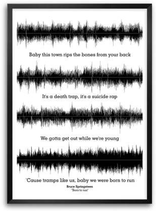 Bruce Springsteen Born To Run Lyrics Quotes Paper Print Music Posters In India Buy Art Film Design Movie Music Nature And Educational Paintings Wallpapers At Flipkart Com