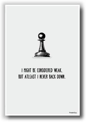 Posterguy Never Back Down Chess Motivational Poster Paper Print Quotes Motivation Posters In India Buy Art Film Design Movie Music Nature And Educational Paintings Wallpapers At Flipkart Com