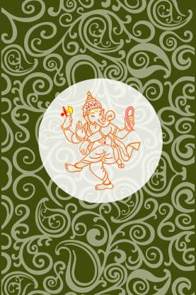 Shree Ganesh Poster with Creative Pattern in Solid Green Background - G251  - UPFK6000249 Paper Print - Religious posters in India - Buy art, film,  design, movie, music, nature and educational paintings/wallpapers