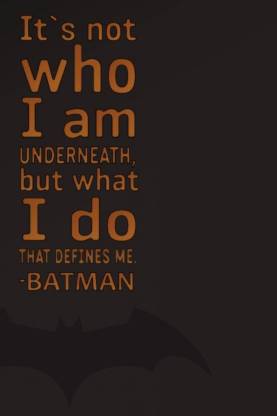 Batman Quote Poster Photographic Paper - Art & Paintings posters in India -  Buy art, film, design, movie, music, nature and educational  paintings/wallpapers at 