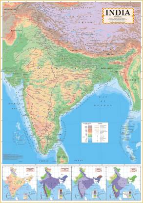 India Map Wall Hanging India Physical Wall Map : English Paper Print - Educational, Maps Posters  In India - Buy Art, Film, Design, Movie, Music, Nature And Educational  Paintings/Wallpapers At Flipkart.com