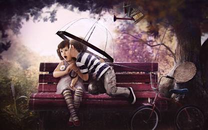 Cute baby couple romantic kiss poster Paper Print - Children posters in India - Buy art, film, design, movie, music, nature and educational paintings/wallpapers at Cute baby couple romantic kiss poster Paper Print - Children posters in India - Buy art, film, design, movie, music, nature and educational paintings/wallpapers at