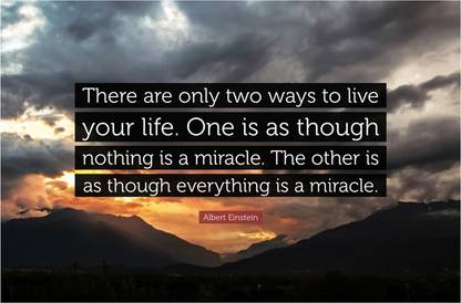 Miracle Albert Einstein Quote Poster Paper Print Quotes Motivation Posters In India Buy Art Film Design Movie Music Nature And Educational Paintings Wallpapers At Flipkart Com