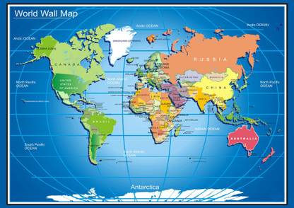 world political map pp 16 m 06 paper print maps posters in india buy art film design movie music nature and educational paintings wallpapers at flipkart com