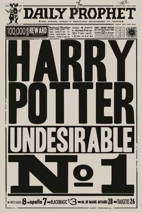 athah minimal art poster daily prophet harry potter undesirable no paper print rolled paper print