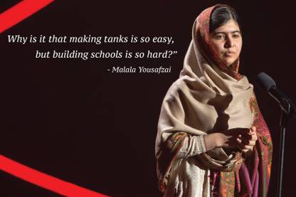 Malala Quotes On Education Malala Yousafzai Quotes On Education Paper Poster 12"X18" With 4 Acrylic  Sticker Free Paper Print - Personalities Posters In India - Buy Art, Film,  Design, Movie, Music, Nature And Educational Paintings/Wallpapers At
