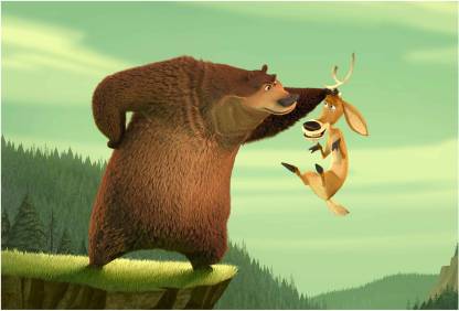 Bear n Deer Anime Paper Print - Animation & Cartoons posters in India - Buy  art, film, design, movie, music, nature and educational  paintings/wallpapers at 
