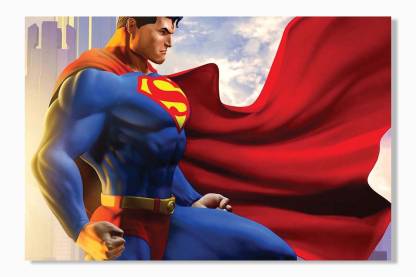 3D Superman Paper Print - Art & Paintings posters in India - Buy art, film,  design, movie, music, nature and educational paintings/wallpapers at  