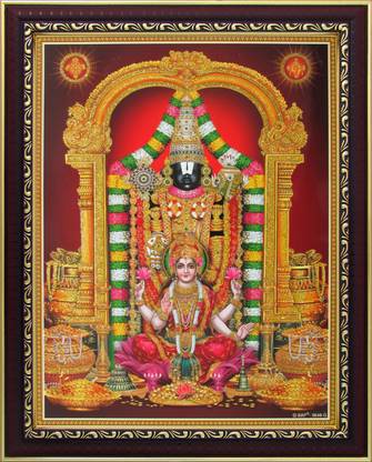 Lord Venkateswara / Tirupati Balaji with Laxmi Poster Paper Print - Art & Paintings, Religious, Decorative posters in India - Buy art, film, design, movie, music, nature and educational paintings/wallpapers at Lord Venkateswara / Tirupati Balaji with Laxmi Poster Paper Print - Art & Paintings, Religious, Decorative posters in India - Buy art, film, design, movie, music, nature and educational paintings/wallpapers at