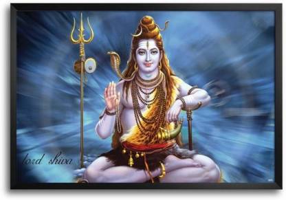 Lord Shiva Damru Framed Photographic Paper - Religious posters in India ...