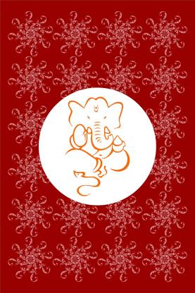 Shree Ganesh Poster with Creative Pattern in Solid Brown Background - G1031  - UPFK6001029 Paper Print - Religious posters in India - Buy art, film,  design, movie, music, nature and educational paintings/wallpapers